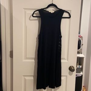 Black tank top tshirt dress.